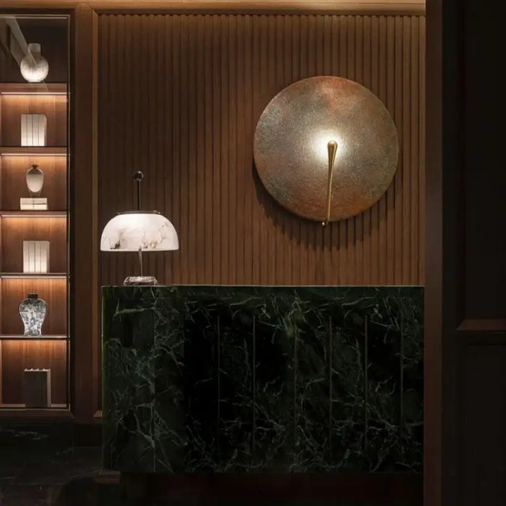 Applique Murale Artistique Cercle Coloré Et Laiton Fin