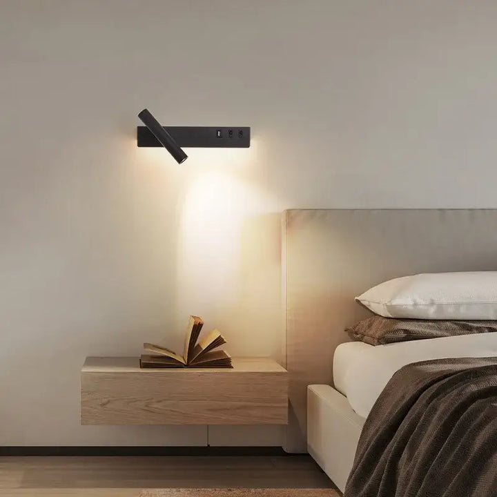 Applique Murale Blanche Ou Noir Pour Tête De Lit Spot Orientable