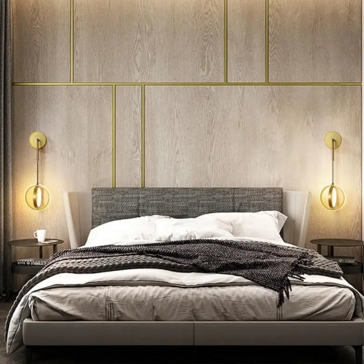 Applique Murale Contemporaine Design Noir et Or