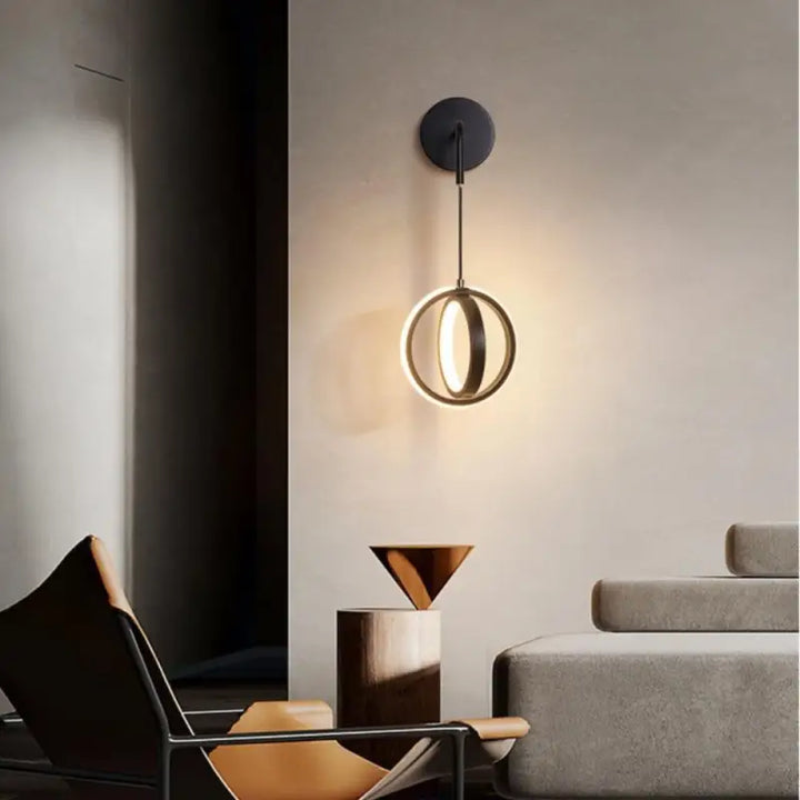 Applique Murale Contemporaine Design Noir et Or