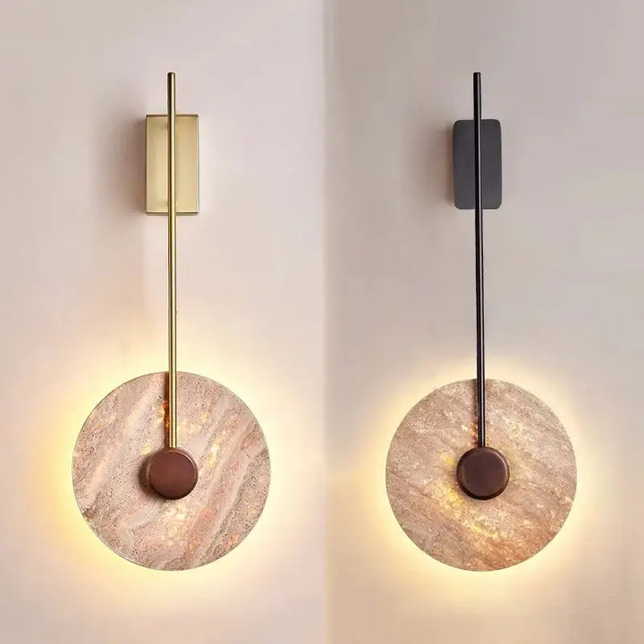 Applique Murale Design Avec Disque En Pierre Naturelle