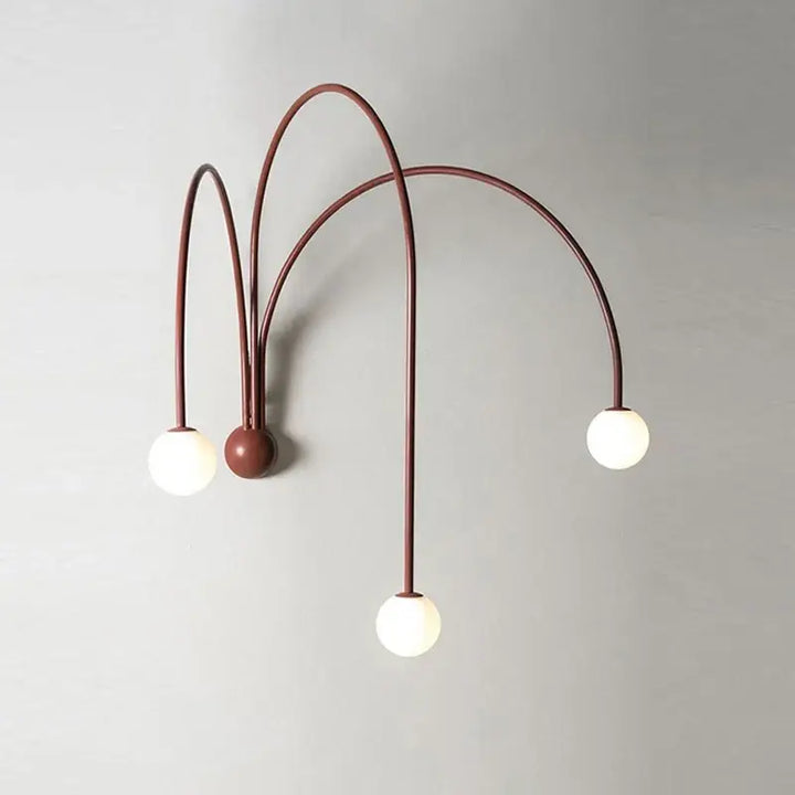 Applique Murale Design Rouge Avec Arches Aériennes Rouges