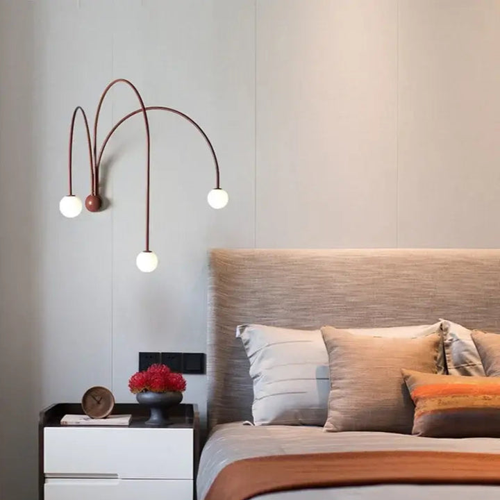 Applique Murale Design Rouge Avec Arches Aériennes Rouges