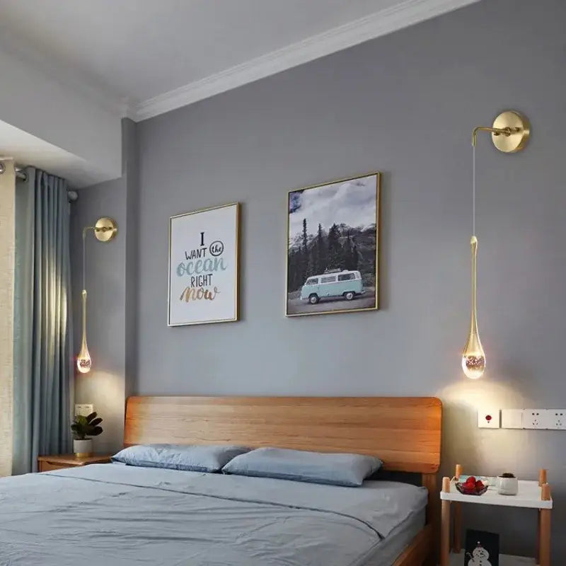 Applique Murale Goutte D’Eau Suspendue Élégante