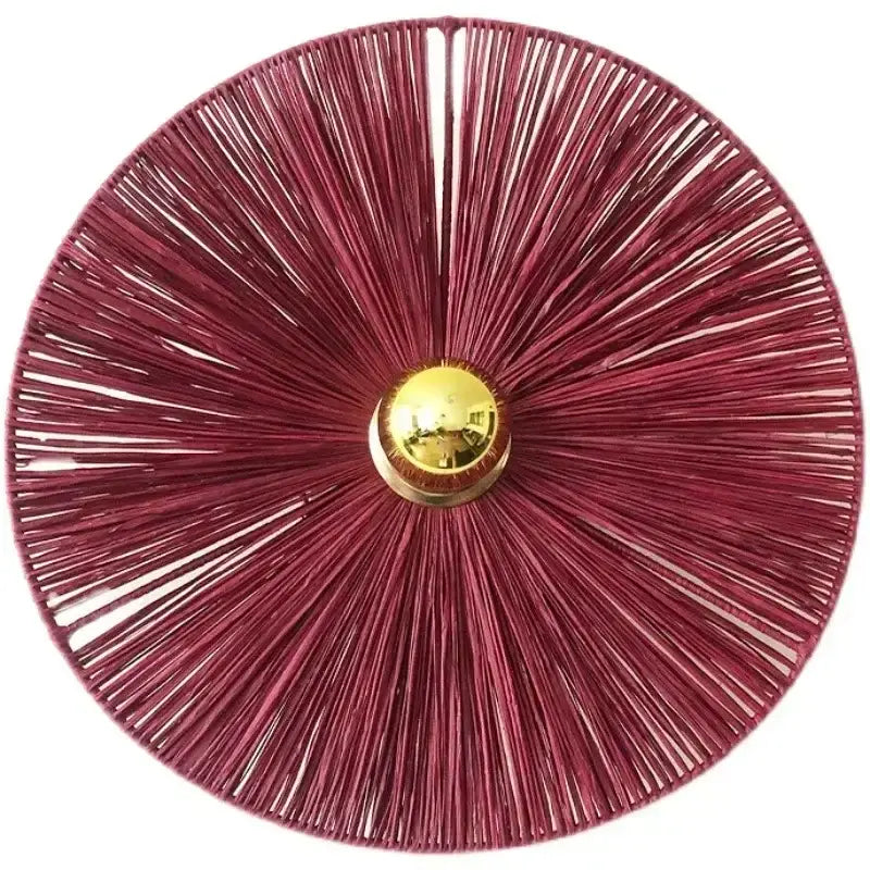 Applique Murale En Paille Moderne Design Solaire