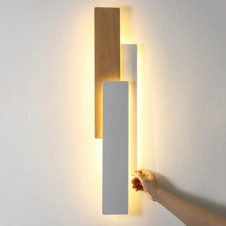 Applique Murale LED Bois Et Métal Style Minimaliste Élégant