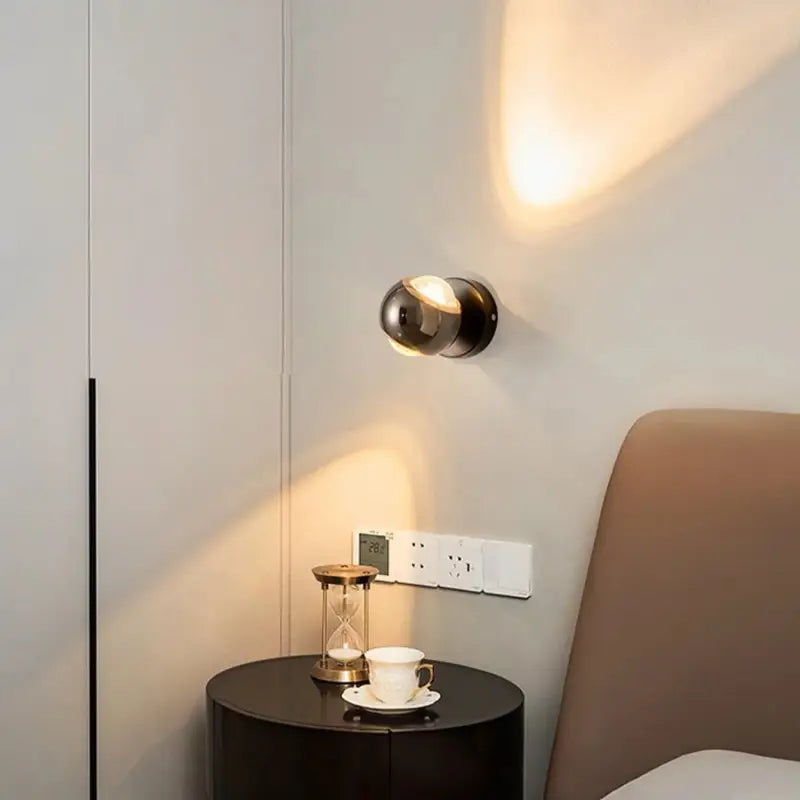 Applique Murale LED Design Moderne Ronde Blanche Ou Noire