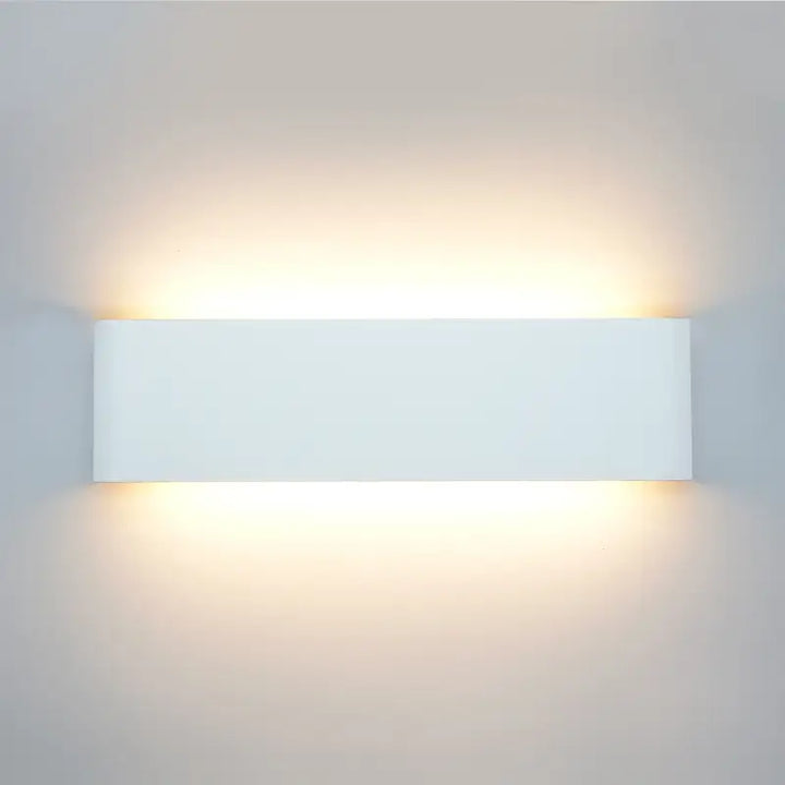 Applique Murale Led Moderne Rectangulaire Blanche Éclairage Haut Bas