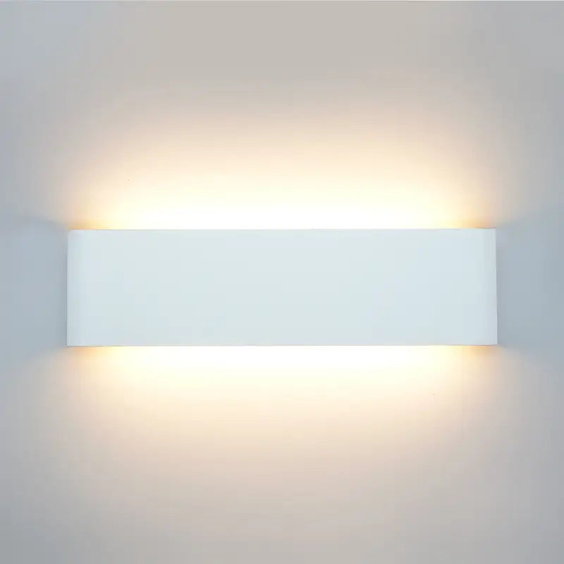 Applique Murale Led Moderne Rectangulaire Blanche Éclairage Haut Bas