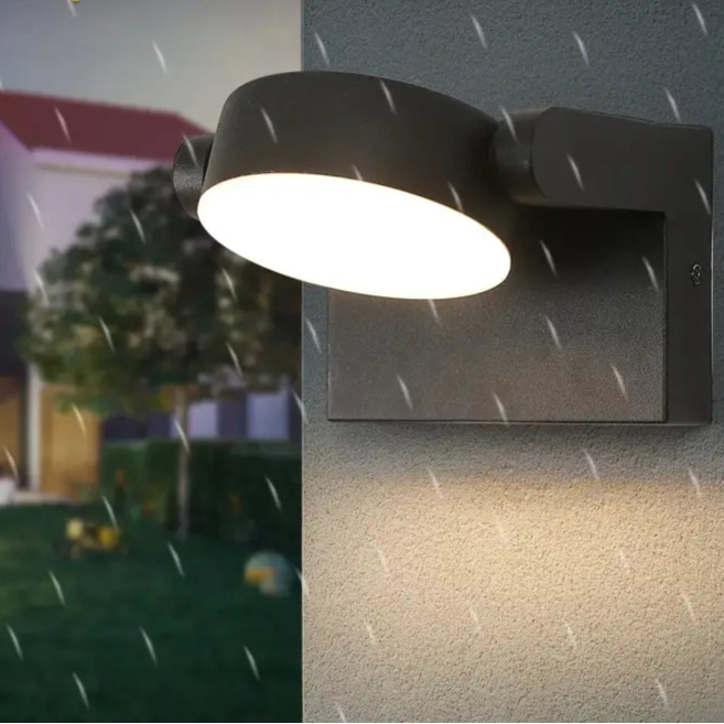 Applique murale LED noire orientable design moderne minimaliste