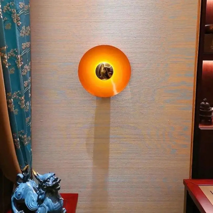 Applique Murale Marron Style Éclipse Solaire