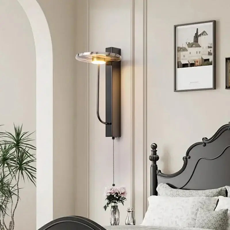 Applique Murale Minimaliste Noire Avec Éclairage Led Verticale