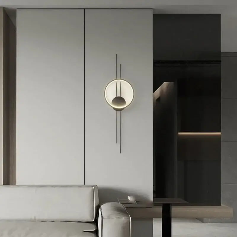 Applique murale noir à LED pour couloir d'appartement