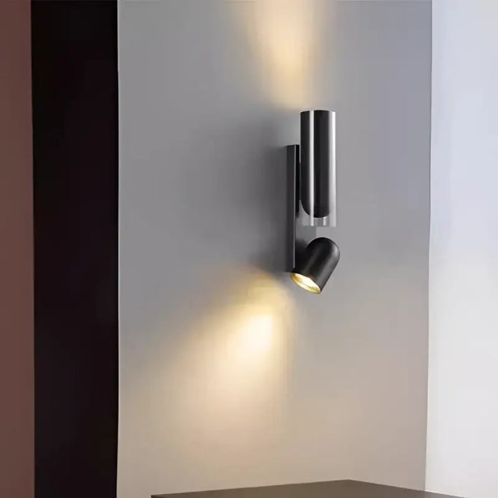 Applique murale post moderne avec tête orientable en noir ou bronze