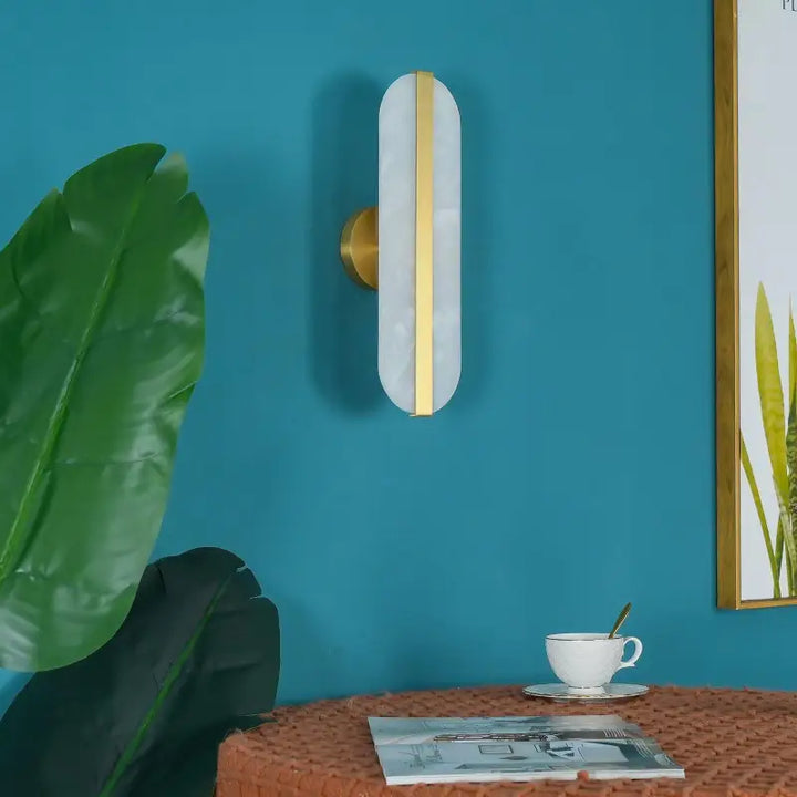 Applique Murale Pour Mur En Pierre Design Capsule Blanc