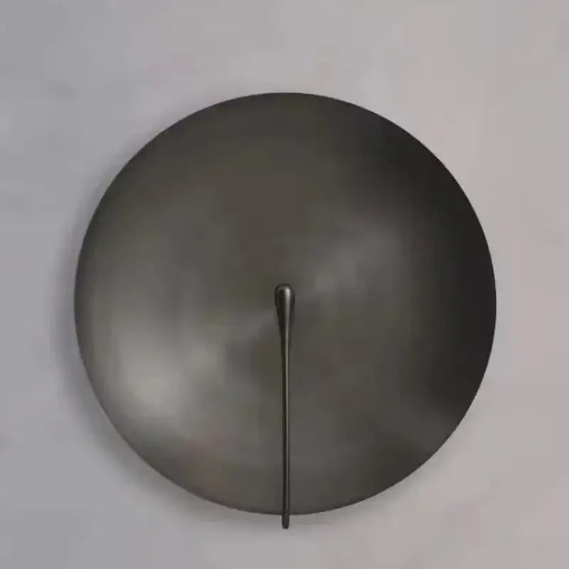 Applique murale ronde design moderne disque métal lumière douce