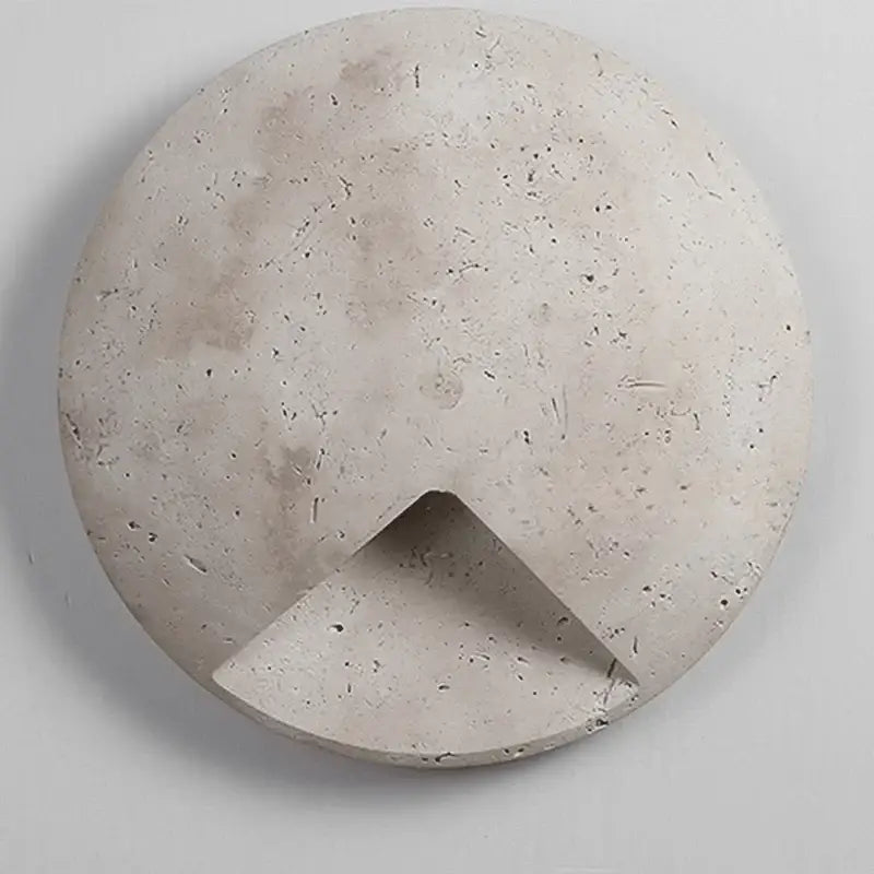 Applique Murale Ronde En Béton Avec Lumière Intégrée