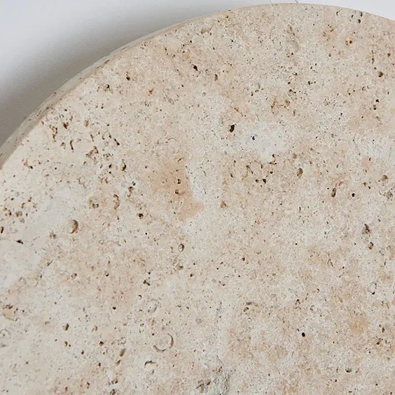 Applique Murale Ronde En Pierre Beige Au Design Naturel