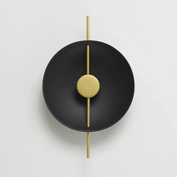 Applique Murale Sculpturale Effet Cible Noir Et Laiton