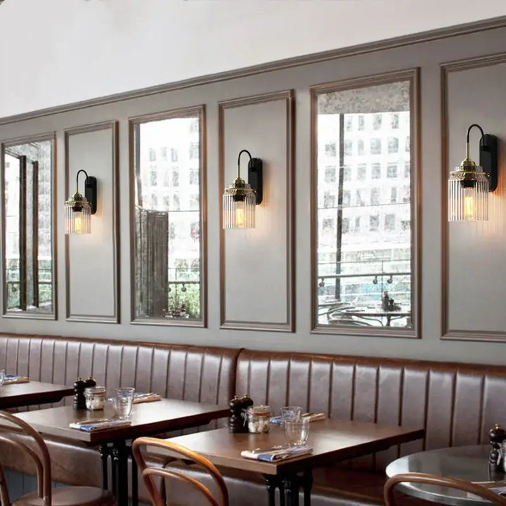 Applique Murale Vintage Avec Abat-Jour En Verre Soufflé