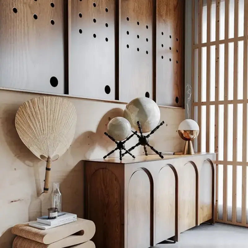 Lampe Murale Design avec Abat-jour en Rotin Jaune pour Chambre