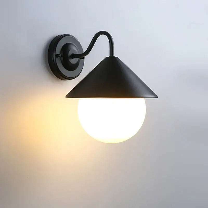 Luminaire Extérieur Design Moderne Noir Et Verre Blanc