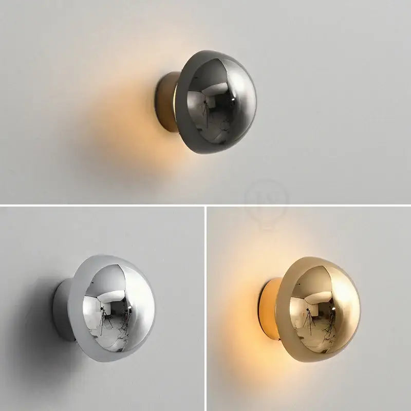 Petite Applique Murale Ronde En Aluminium