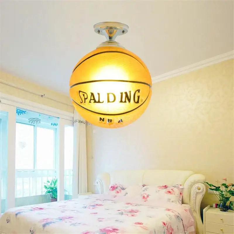 Soccer Ball Ceiling Light Football Basketball LED Lights Ceiling Lamp Indoor Lighting Boys Room Bedroom Home Decor