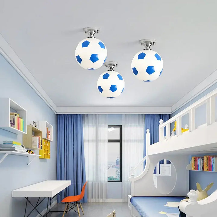 Soccer Ball Ceiling Light Football Basketball LED Lights Ceiling Lamp Indoor Lighting Boys Room Bedroom Home Decor