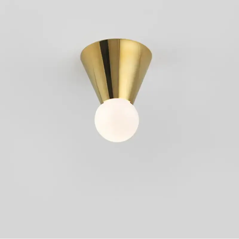 Plafonnier Design Minimaliste En Laiton Brossé