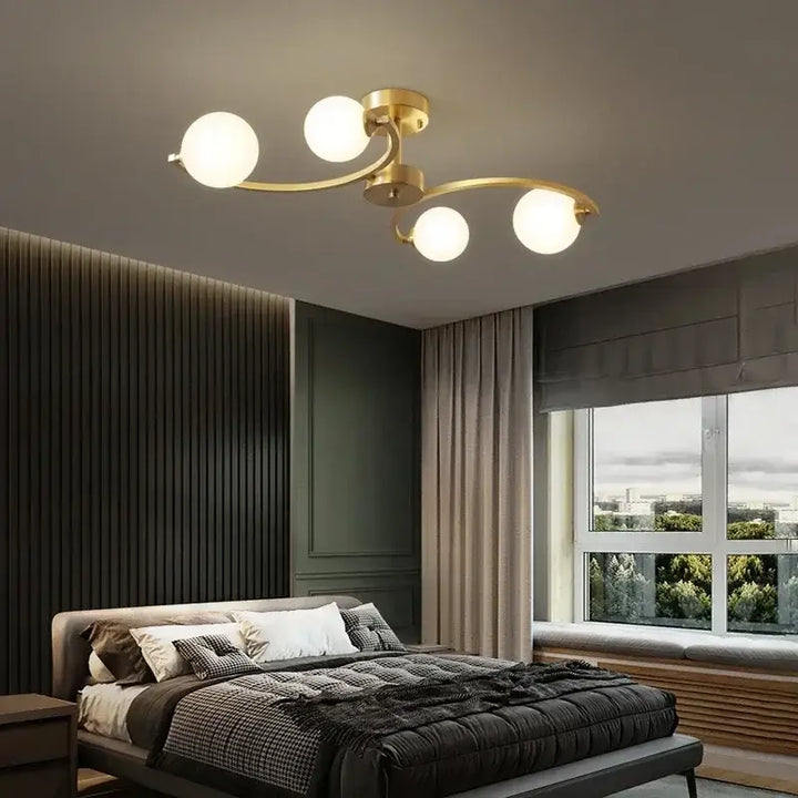 Designer Glass Ceiling Lamp Suspension Pendant Light for Living Dining Room Bedroom