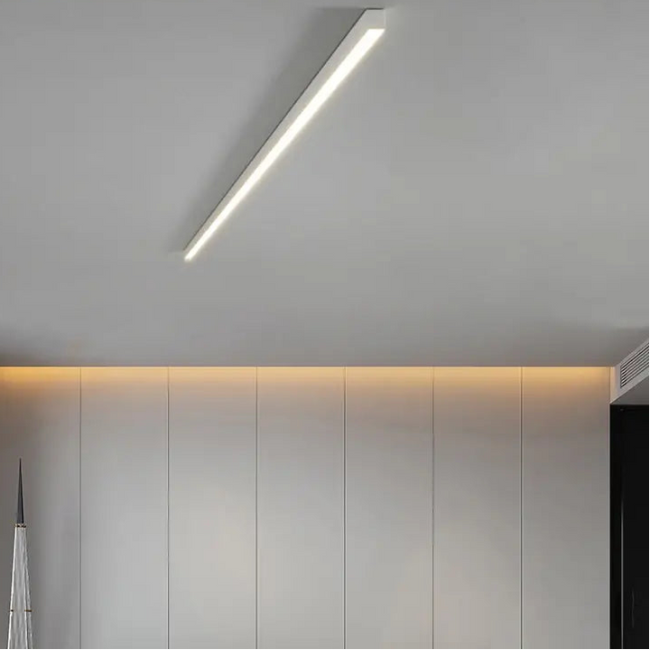 Plafonnier encastré LED linéaire style moderne minimaliste