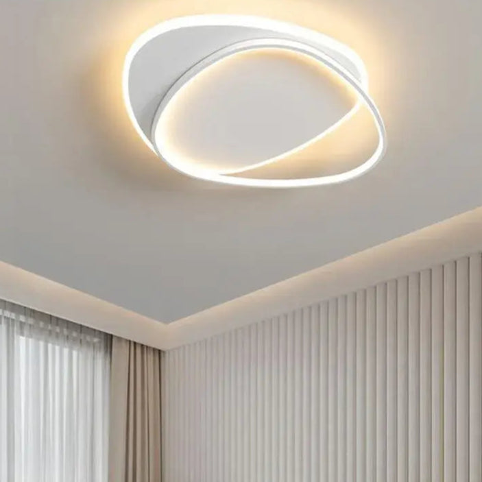 Plafonnier LED design ovale entrelacé