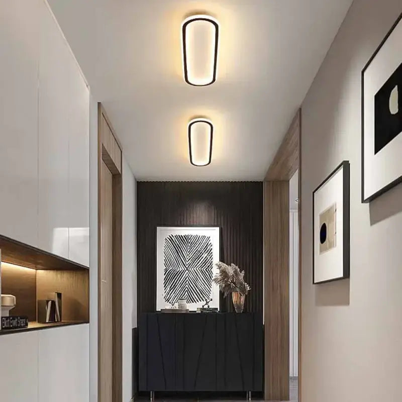 Plafonnier LED Ovale Minimaliste Pour Intérieur Moderne