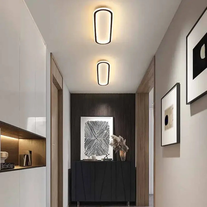 Plafonnier LED Ovale Minimaliste Pour Intérieur Moderne