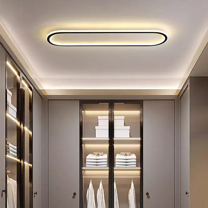 Plafonnier LED Ovale Minimaliste Pour Intérieur Moderne