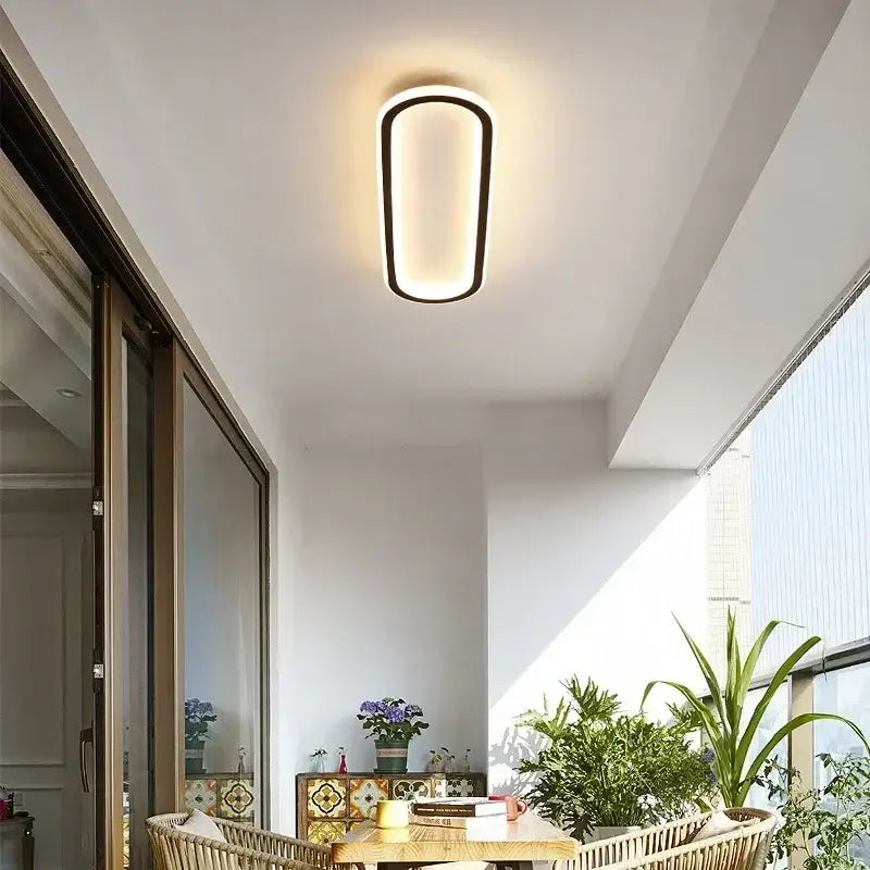 Plafonnier LED Ovale Minimaliste Pour Intérieur Moderne