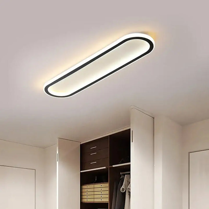 Plafonnier LED Ovale Minimaliste Pour Intérieur Moderne