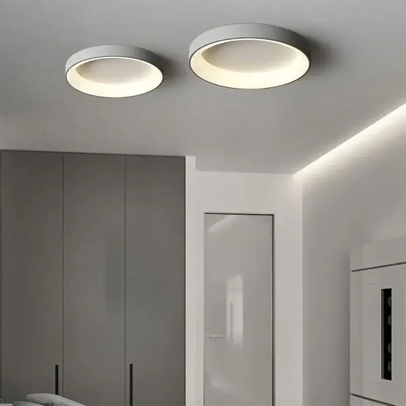 Plafonnier LED Rond Ultra Fin Design Moderne Multicolore