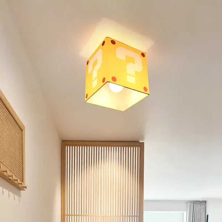 Plafonnier Ludique Enfant Style Bloc Mystère Pixel Art