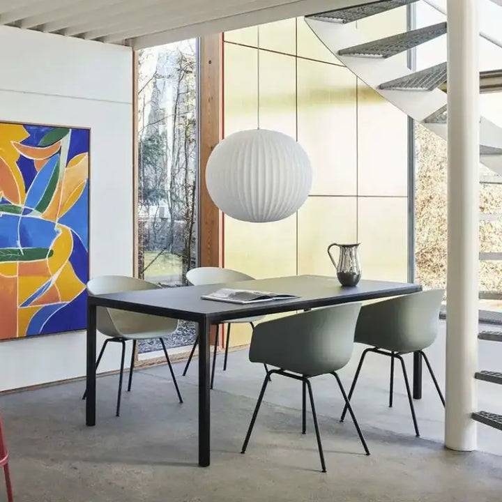 Suspension boule blanche plissée style scandinave moderne