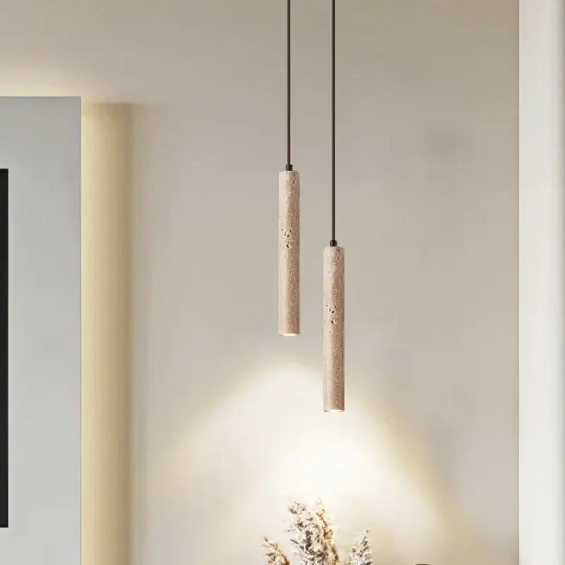 Suspension cylindrique LED moderne en métal doré