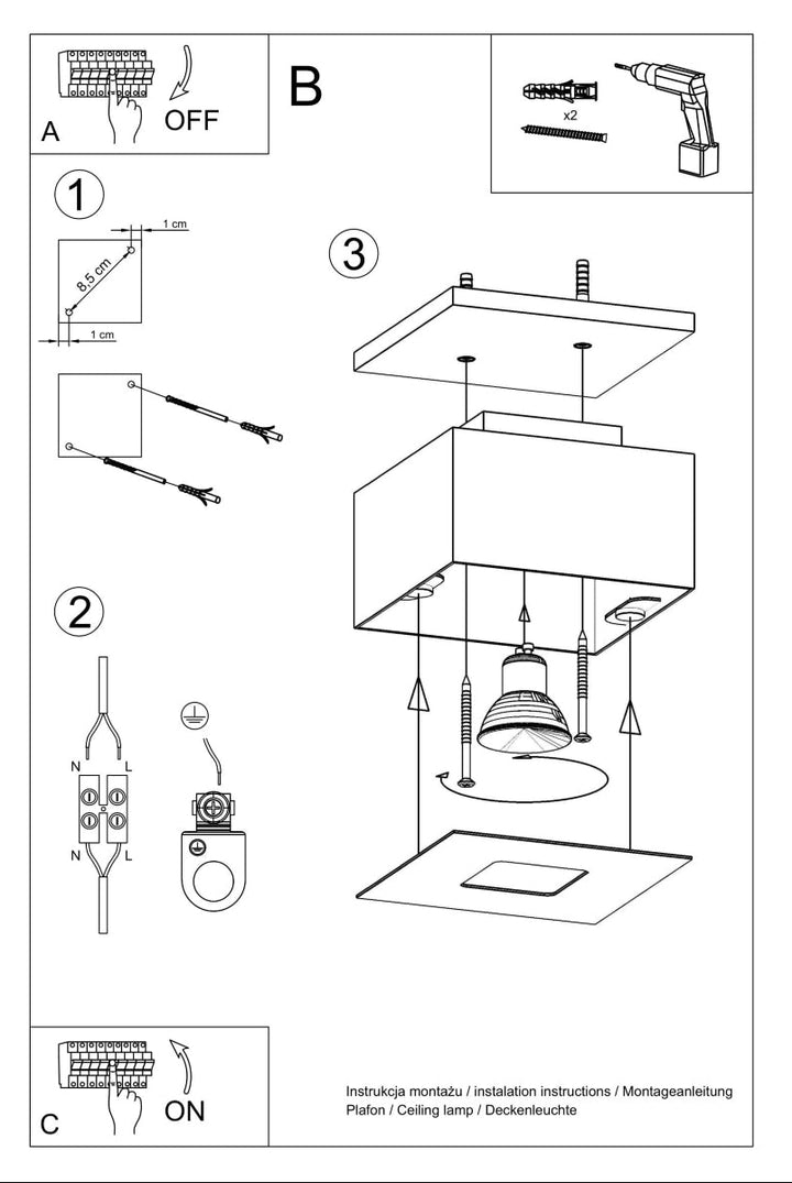 Ceiling Light Fixture | MONO 1 (White)