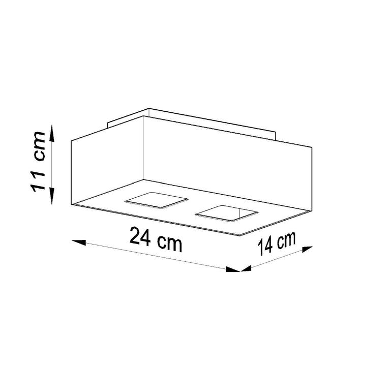 MONO 2 black ceiling light