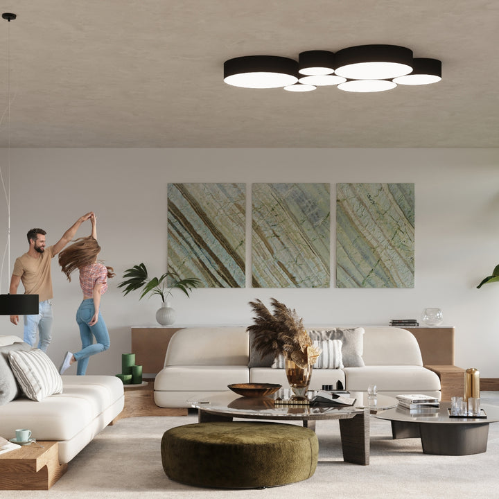 ARENA 45 black ceiling light