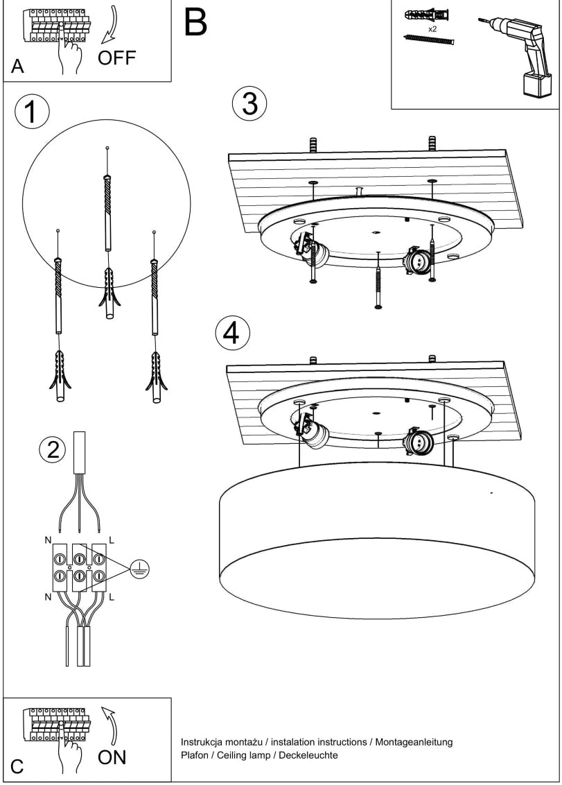ARENA black ceiling light