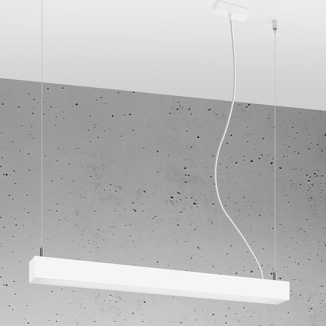 Suspension linéaire PINNE blanc éteinte, suspendue