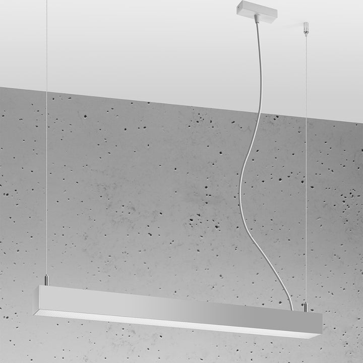 Suspension linéaire PINNE gris éteinte, suspendue