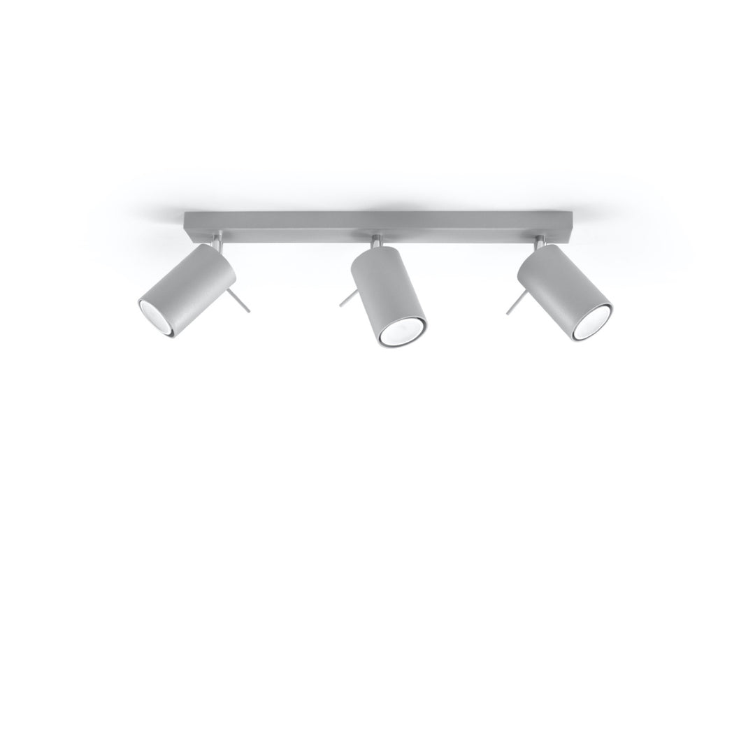 Luminaire Plafonnier gris éteinte, vue rapprochée