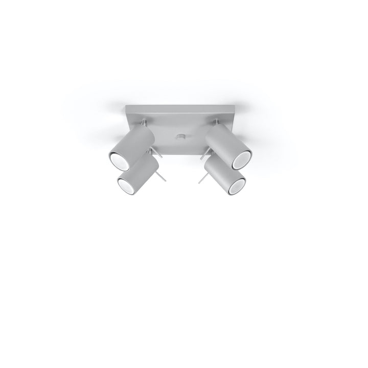 Luminaire Plafonnier gris éteinte, vue rapprochée